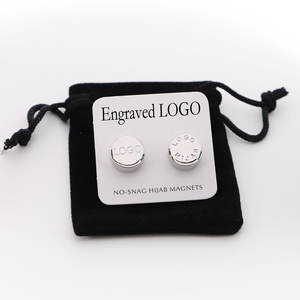 도매 LOW MOQ 슈퍼 강한 마그네틱 아니 걸림 이슬람 스카프 브로치 핀 사용자 정의 로고 히잡 로고 새겨진 자석 - Product Image 6