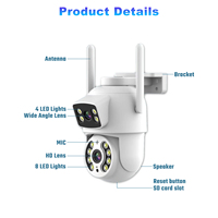 Caméra WiFi à double objectif 3MP, grand angle, détection de mouvement humain, caméra de surveillance CCTV sans fil, caméra de sécurité domestique OEM