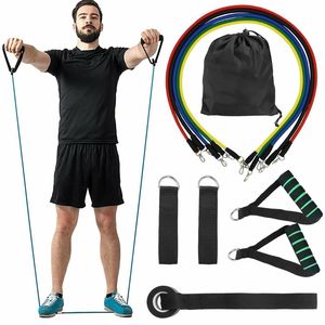 Juego de bandas de resistencia con asas para entrenamiento de resistencia, 11 unidades, KS-HY-605 #2021 - Product Image 1