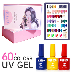 Ensemble de vernis à ongles en gel de 63 pièces, kit de vernis à ongles en gel, base coat, finition brillante et mate, vernis à ongles en gel, collection vert, bleu, <span class=keywords><strong>rouge</strong></span>, rose - Product Image 4