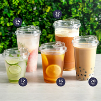 Gobelet en plastique jetable conception de tasses à dessert partie jus avec couvercle avec logo