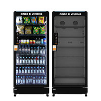 Distributeur automatique Qingo 495-Bottle avec écran tactile, options de paiement multiples, refroidissement par compresseur, conformité ADA, désinfection par lumière UV