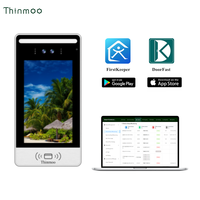 Interphone vidéo Android Thinmoo, vidéophone, reconnaissance faciale, code carte, écran tactile 5 pouces, pour immeuble multi-appartements