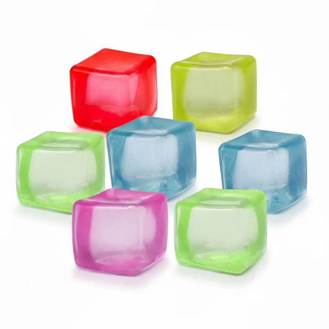 Squeeze Sensory Toys Relief Squishy Fidget Toys Decompressed Funny Colorful Ice Cubes Stress Balls TPR Material KJKJ Brand
