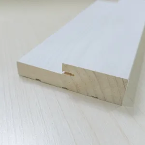 Chất Lượng Cao Thiết Kế Hiện Đại Duy Nhất Rabbet Nội Thất Gỗ Thông Khung Cửa Trắng Primed Với Ngón Tay Doanh Kỹ Thuật - Product Image 3