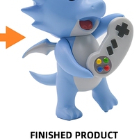 Figurine de collection Blue Dragon Game Controller en PVC, mini figurine décorative de bureau
