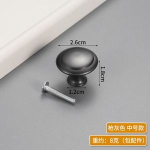 Door <b>Knob</b> <b>for</b> Window Single Hole Black Alloy Handle <b>for</b> Kitchen <b>Dresser</b> Cabinet Wardrobe Drawers Modern Minimalist Design - Product Image 5