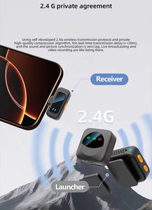 Microphone cravate sans fil 2,4 G SX36 avec <span class=keywords><strong>enregistrement</strong></span> pendant la charge, connectivité Type-C et lumière, Plug and Play, pour Vlogging - Product Image 5