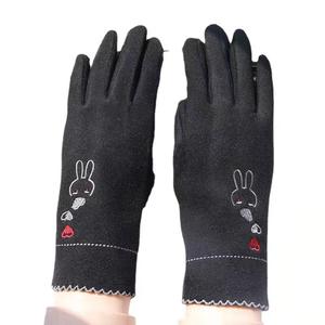 Guantes de invierno para mujer Fulishu, forrados de lana, con pantalla táctil, resistentes al viento, para ciclismo al aire libre, guantes cálidos de cinco dedos para mantener el calor - Product Image 3