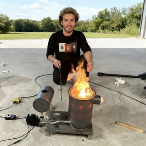 KEEP KAMP 고강도 휴대용 폐유 히터, 무연 연소, 불꽃 조절 가능, 강제 송풍기, 3-4L, 냉간 압연강 - Product Image 3