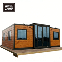 WELCAMP Maison Conteneur Extensible Moderne 20 pieds 40 pieds Modèle E-06 2 3 Chambres Tiny House Préfabriquée Mobile Portable Casa Hôtel