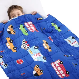 Customable Pattern Therapy Autismo Algodão Refrigeração Adulto Crianças Luxo Pesado Cobertor Para Toda a Temporada