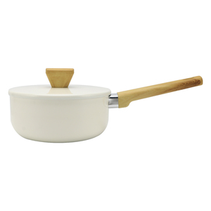 7PCS <strong>White</strong> Nonstick <strong>Cookware</strong> Sets German <strong>Ceramic</strong> Prestige Resistant Coating <strong>Cookware</strong> Set with Wooden Handle - Product Image 3