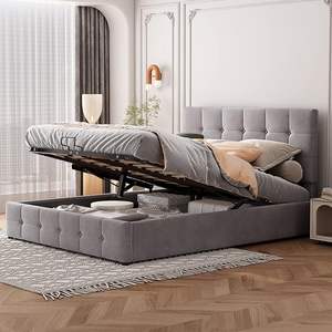 Cabecera de Cama Tapizada en Terciopelo/<span class=keywords><strong>Tela</strong></span>/Chenilla de Diseño Italiano, con Espacio de Almacenamiento Hidráulico, Funcional, para Invitados, Venta al por Mayor de Fábrica - Product Image 5