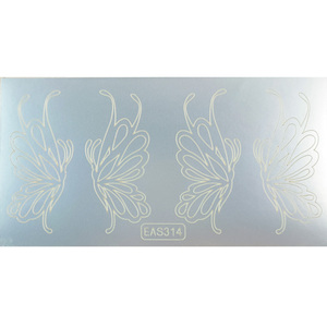 Cinq et dix GMPC/Sedex/ISO/EUDR ailes de papillon oeil queue pochoirs autocollant peint à la main maquillage des yeux visage autocollant <span class=keywords><strong>faux</strong></span> <span class=keywords><strong>tatouage</strong></span> - Product Image 6