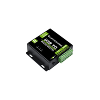 Waveshare konverter antarmuka, USB ke RS232/485/TTL konverter USB terisolasi kelas industri