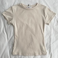 Fabricants OEM de T-shirts blancs basiques, T-shirts bébé en coton de haute qualité, Crop tops pour femmes et Crop tops personnalisés imprimés, en gros