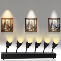 Foco LED Blanco Cálido de 6x10w DMX512, Luces LED para Escenario, Adecuado para Bodas, Fiestas, DJ, Discotecas, Equipos de Iluminación para Escenarios