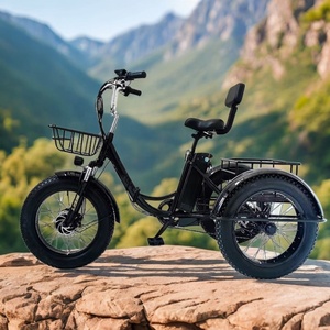 Vélo électrique pliable à pneus larges de 20 pouces pour adultes, tricycle électrique 48V 500W, vélo cargo électrique à <span class=keywords><strong>3</strong></span> <span class=keywords><strong>roues</strong></span> pour femmes et hommes, Ebike - Product Image 6