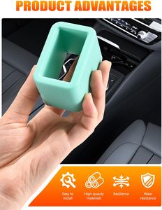 Support de boucle de <span class=keywords><strong>ceinture</strong></span> de sécurité en silicone phosphorescent - Accessoires intérieurs de <span class=keywords><strong>voiture</strong></span> à accès facile, compatible avec la plupart des voitures, fabriqué en Chine - Product Image 4