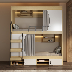 Двухэтажная космическая двухъярусная кровать, студенческое общежитие, взрослый отель, гостевой дом, Молодежная кровать общежития - Product Image 4