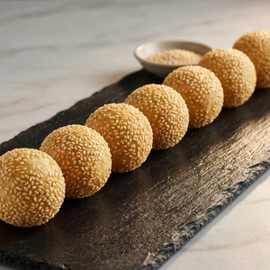 Bolas de Sésamo Fritas Congeladas, Dim Sum de Arroz Glutinoso con Pasta de Frijol Rojo Dulce, Bocadillo Chino al por Mayor - Product Image 5