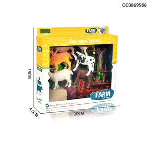 12 Uds modelo de simulación plástico vinilo goma granja animal granero juguetes para niños - Product Image 6