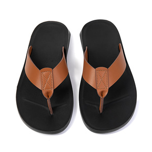 Men's Fashion <b>Flip</b> <b>Flops</b> EVA Outsole Anti Slippery Open Toe Summer Outdoor <b>Slippers</b> Size 39-47 Pu Upper - Product Image 1