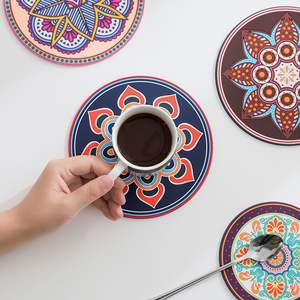 Hot Sale Three-dimensional Pattern Ethnic Style <b>Silicone</b> Household Creative Insulation Placemat Bowl Tray Mat Coffee <b>coaster</b> - Product Image 2