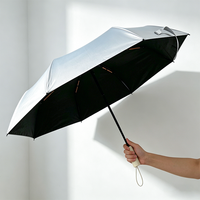 Parapluie automatique pliable fantaisie avec protection UV intégrée, idéal pour le camping et usage commercial, avec pochette plate à double compartiment