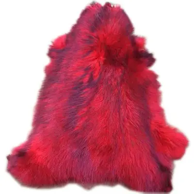 Real fur fox skin natural silver fox fur