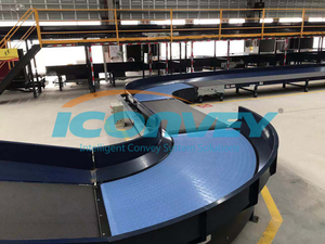 Konveyor Modular Plat Datar Industri Makanan dan Logistik HS-2000A dengan Putaran Melengkung 45 90 180 Derajat - Product Image 4