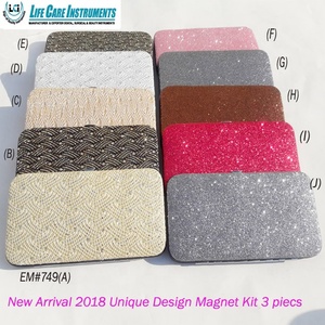 Pincettes tondeuse à sourcils en cuir PU, noir, jeu de 5 pièces avec ciseaux, nouveauté - Product Image 5