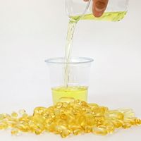 Huile de poisson raffinée haute puissance 50/25 EE TG Type 18/12 33/22 10/50, base de gélules molles de qualité alimentaire, certifiée HACCP, dose de 1000 mg pour