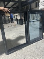 Ventanas de vidrio personalizadas de fábrica Ventana deslizante horizontal de aluminio Rotura térmica Ventana deslizante de aluminio Diseño moderno para el hogar