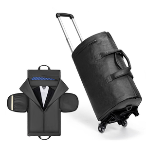 Large Capacity <b>Roller</b> Crossbody Travel Trolley Spinner <b>Suitcase</b> Luggage Bag PU Wheels Zipper Light Portable Storage Trolly Bag - Product Image 1