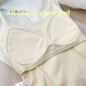 Tops <span class=keywords><strong>de</strong></span> Mujer Camisola con Sujetador Acolchado Chaleco <span class=keywords><strong>de</strong></span> Verano <span class=keywords><strong>Top</strong></span> Corto Urbano sin Mangas Camisolas para Dama - Product Image 4