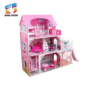 Casa de muñecas grande de madera <span class=keywords><strong>para</strong></span> <span class=keywords><strong>niñas</strong></span>, 3 pisos, W06A445 - Product Image 2