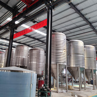 Veste de refroidissement à fossettes de 500l, cuve conique à pression d'unité de Fermentation de bière