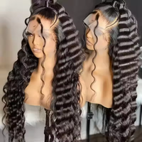 Perruque frontale HD 13x4 à ondulations profondes de 40 pouces, cheveux humains vierges, fournisseur de perruques à ondulations profondes, perruque Lace Front HD en cheveux humains, fournisseur de perruques Lace HD
