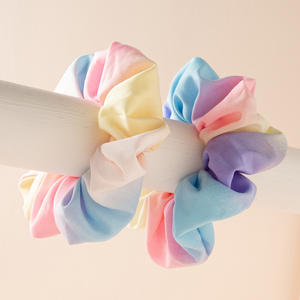 Chouchous tendance en tissu dégradé pour femmes, accessoires de coiffure quotidiens, élastiques pour queue de cheval et chignon - Product Image 4