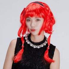 Vestido de bruja de niña roja para fiesta, evento, accesorios de actuación - Product Image 1