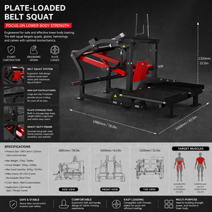 Machine à Squats à Charge Libre SK – Équipement <span class=keywords><strong>Commercial</strong></span> <span class=keywords><strong>de</strong></span> Gym pour l'Entraînement <span class=keywords><strong>de</strong></span> la Force et le Renforcement du Bas du Corps - Product Image 2