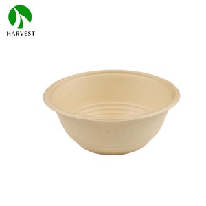 Bol jetable écologique en pulpe de bambou de 6,6 pouces (700 ml) pour donburi <span class=keywords><strong>japonais</strong></span> avec couvercle transparent - Product Image 3