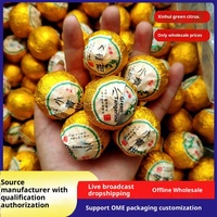 Xinhui Mandarin Grosir Kulit Jeruk Hijau Mentah Teh Pu'er 500g Teh Kesehatan Kelas Satu dalam Kantong Teh 4-5 Tahun Tua