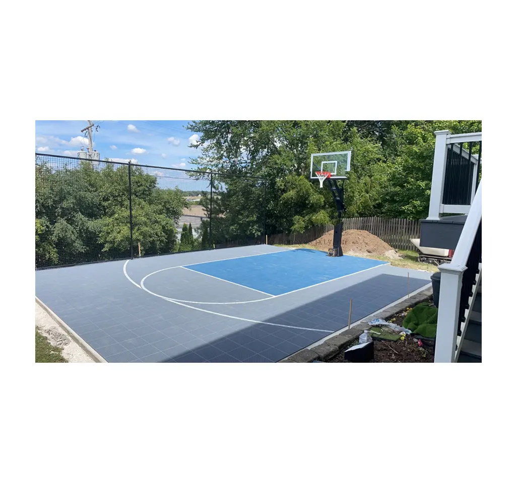 Sport court sintetis saling mengunci lantai basket luar ruangan untuk dijual