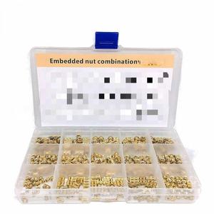 Kit surtido de tuercas de inserción de fusión en caliente de aleación de cobre, tuerca de inserción roscada de inyección moleteada de rosca, piezas incrustadas Zhengxing B04 - Product Image 2