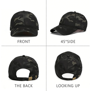 <span class=keywords><strong>หมวก</strong></span>แก๊ปผ้าฝ้ายลายพรางแบบปรับได้ด้วยเวลโคร สไตล์วินเทจ สำหรับกีฬากลางแจ้ง (OEM) - Product Image 3