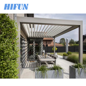 Kits de toiture de pergola en aluminium pour véranda extérieure et jardin, couvertures de patio, designs de auvents à toit à lamelles en aluminium - Product Image 1