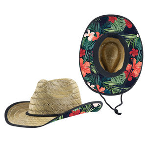 Sombrero de playa de ala ancha con protección solar para exteriores, <span class=keywords><strong>gorra</strong></span> decorativa trenzada de piel tejida a mano, novedad de <span class=keywords><strong>2021</strong></span> - Product Image 2